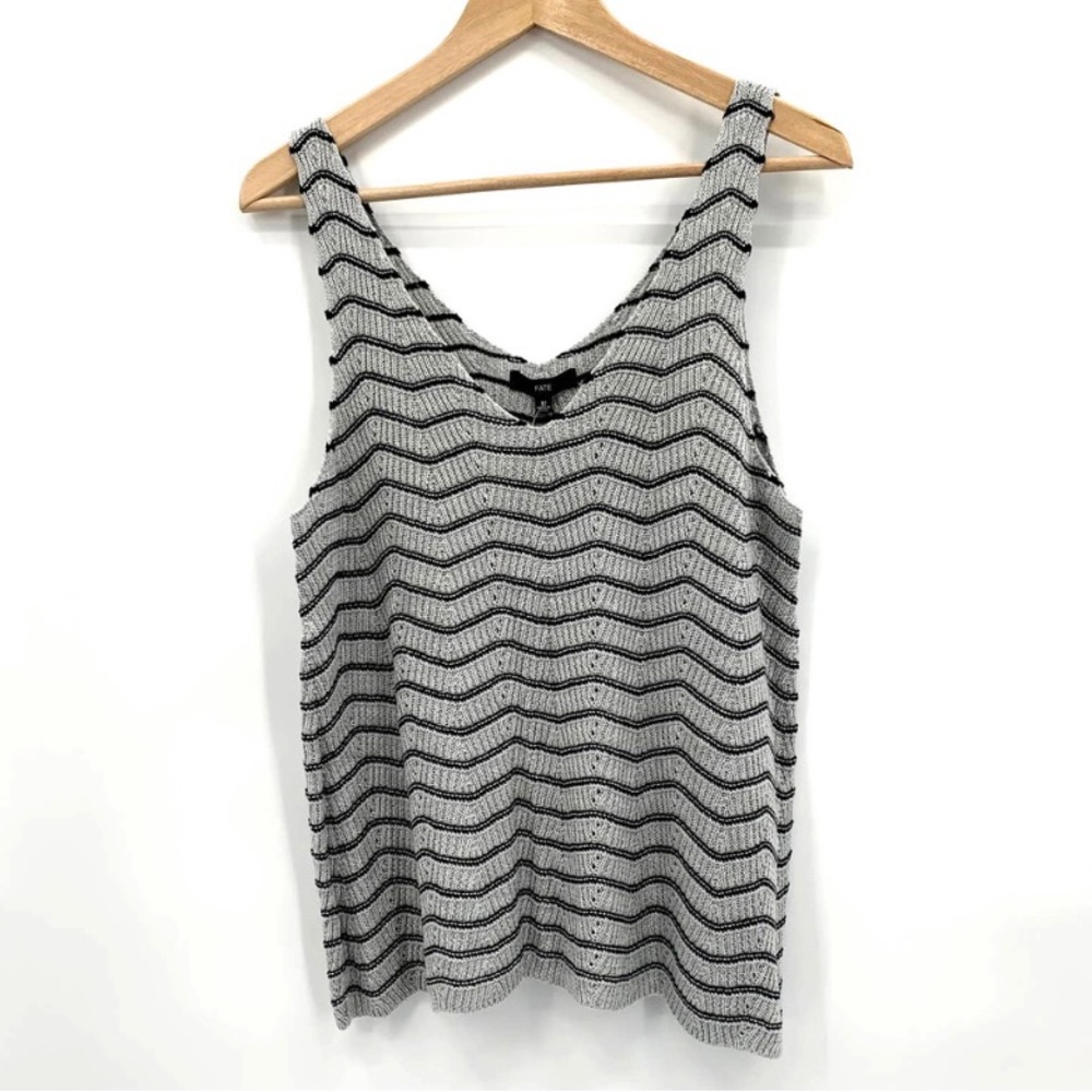 EVEREVE Fate Double V Neck Knit Sweater Tank